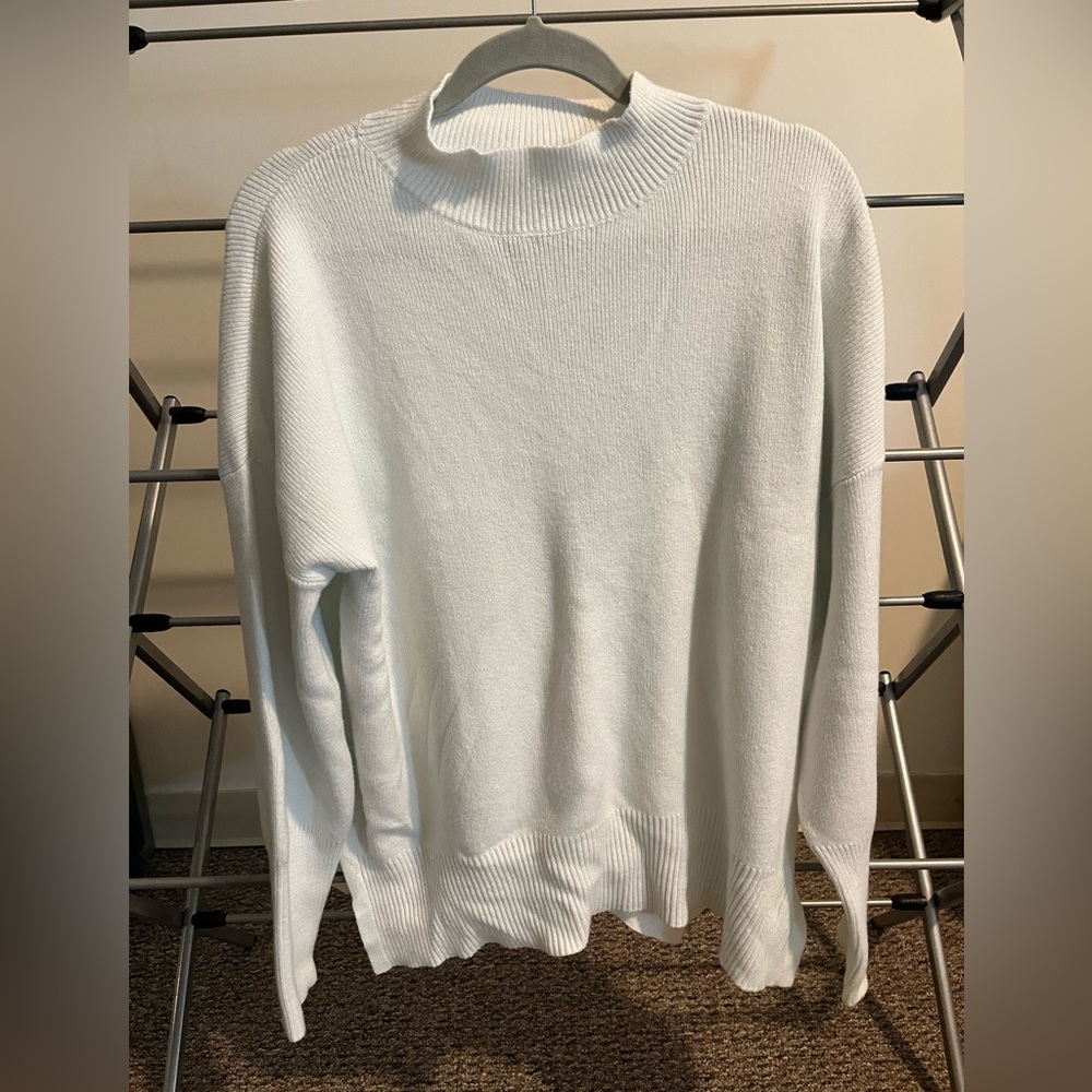 White oversized sweater